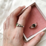 Fire signet ring (heart shape gemstone)