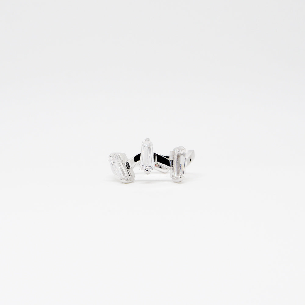 III Ring - White Quartz - Silver