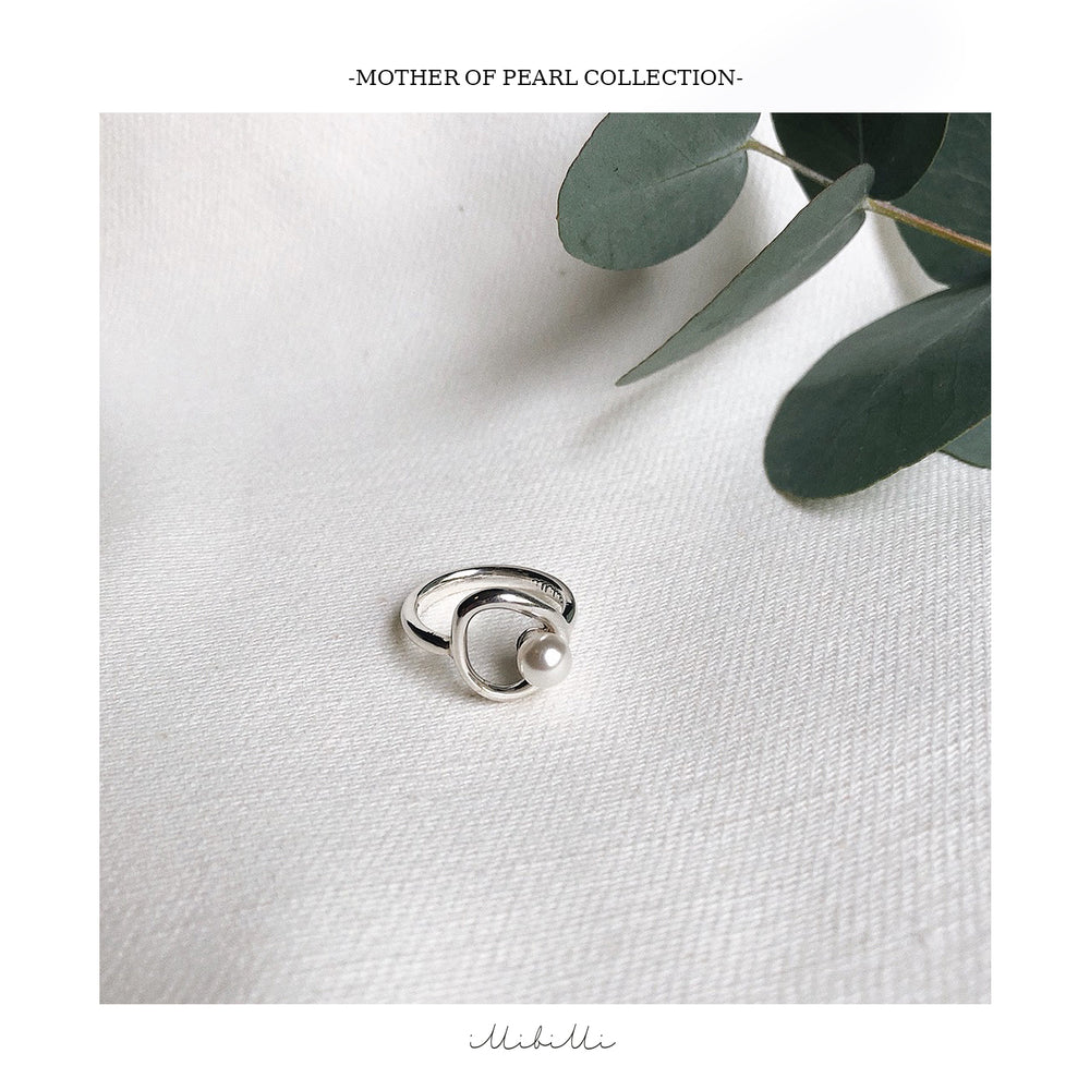 Mother of pearl Ring - Silver